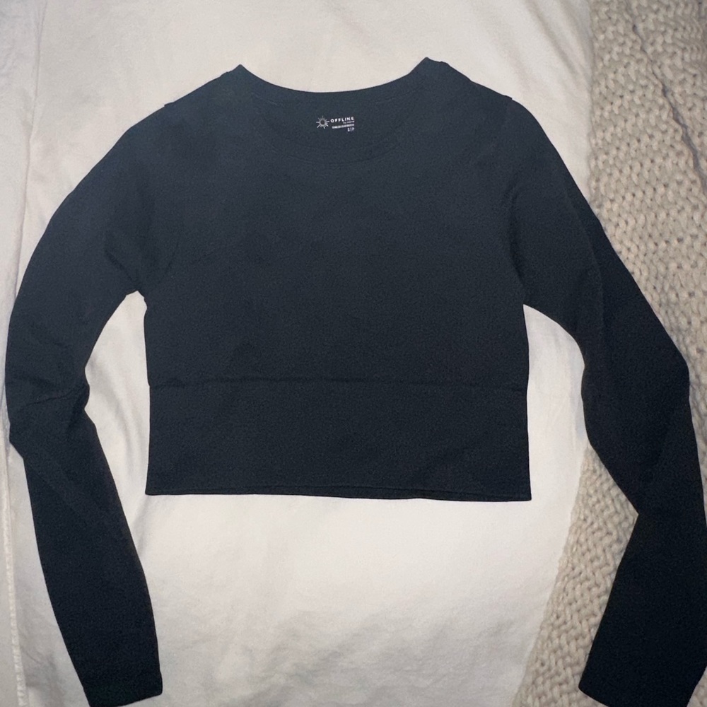 Aerie offline long sleeve cropped top